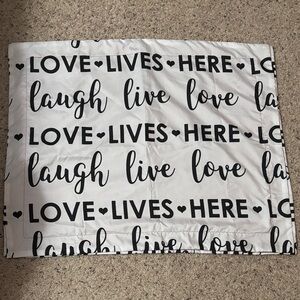Two love lives here pillow shams standard size